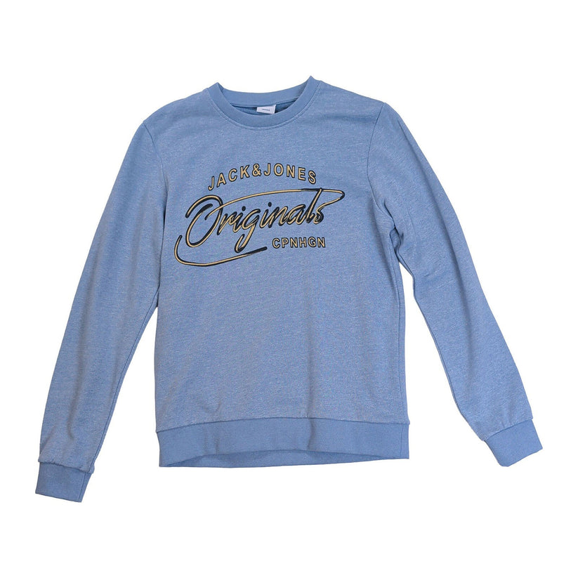 Jack & Jones Originals JORPEX Mens Blue Crew Neck Graphic Sweatshirt NON