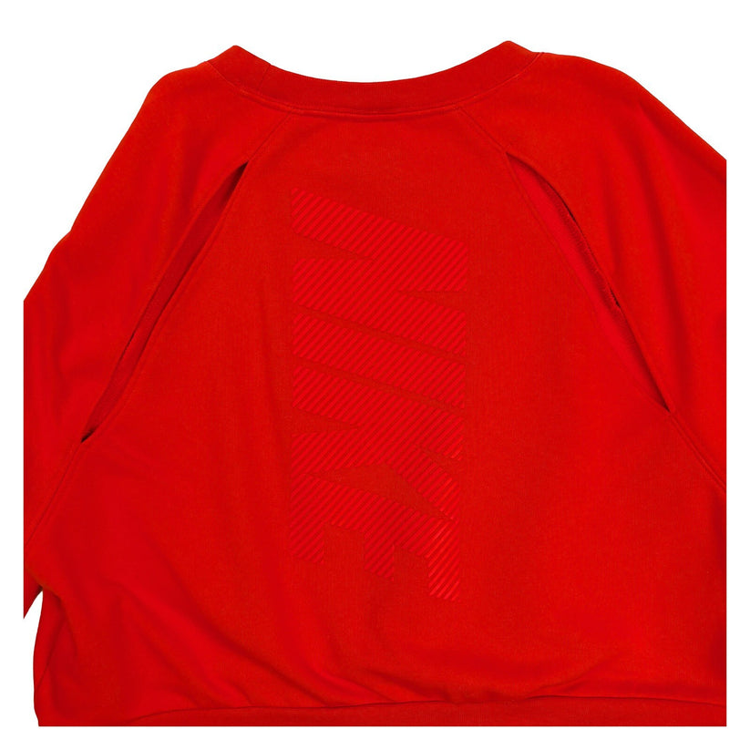Nike Dri-FIT Womens Pink Sweatshirt Size S Raglan Crew Neck Back Logo Print