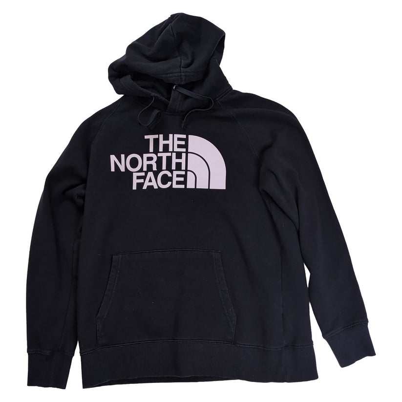 The North Face Mens Black Logo Pullover Hoodie Sweatshirt 21-22in Pit to Pit