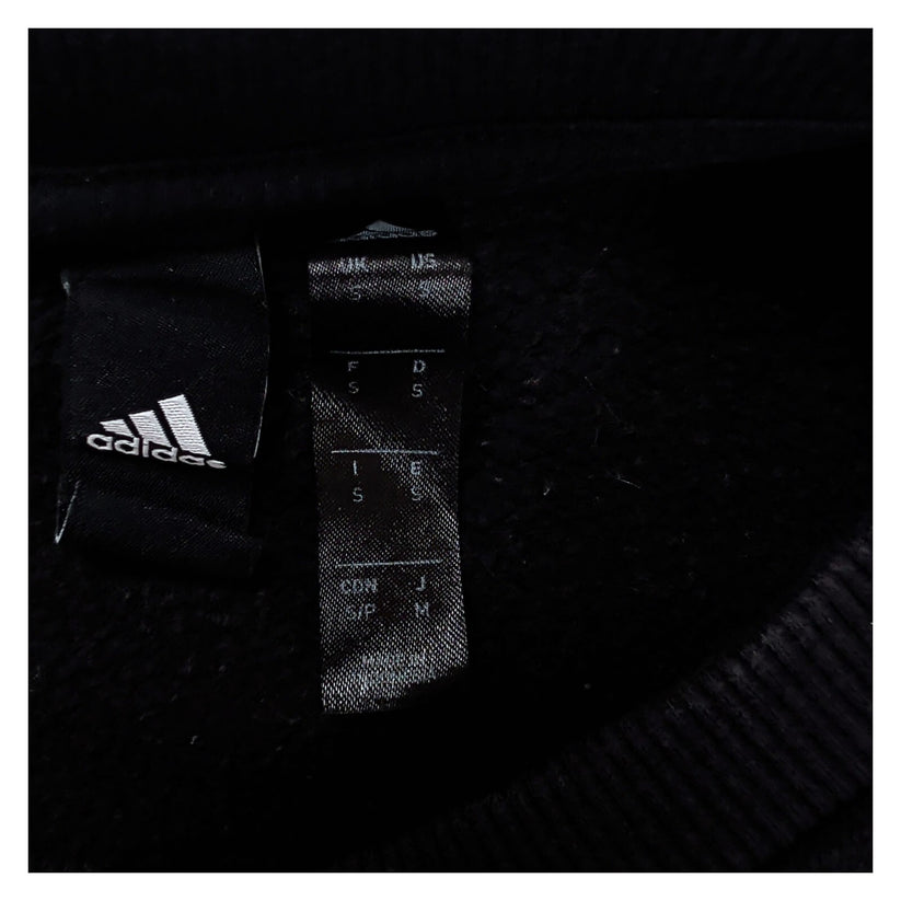adidas Mens Black Sweatshirt Size S Embroidered Logo Crew Neck Pullover