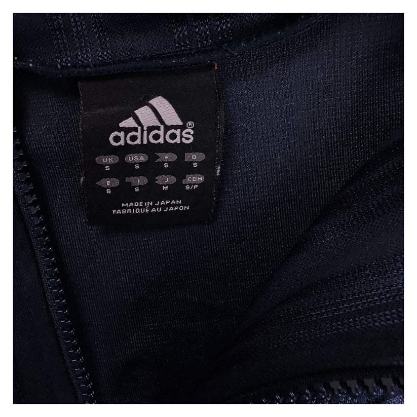adidas Mens Track Jacket Size S Navy Blue Red Piping Full Zip Made in Japan