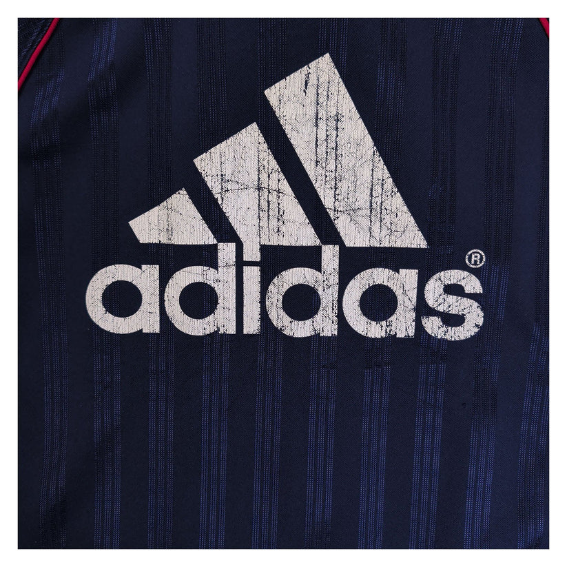 adidas Mens Track Jacket Size S Navy Blue Red Piping Full Zip Made in Japan