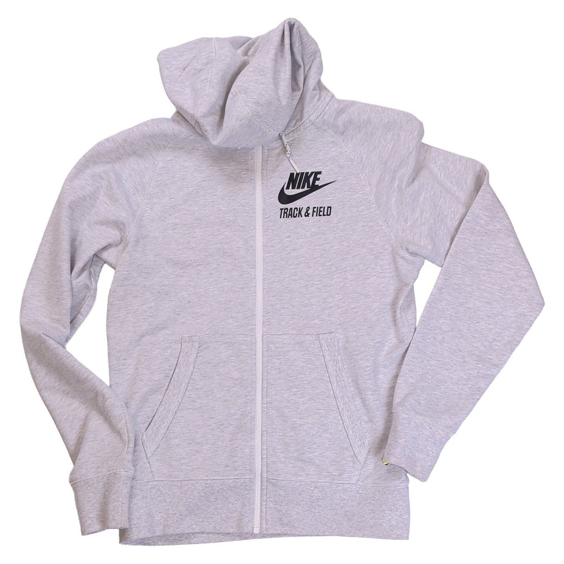 Nike Track & Field Grey Full Zip Hoodie Size S Cotton Sports Sweatshirt