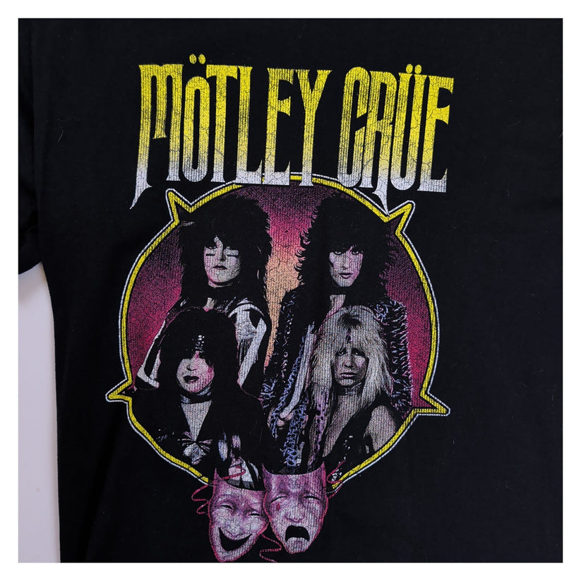 Motley Crue Gildan Softstyle Band T Shirt Black Size L Rock Metal Graphic Tee