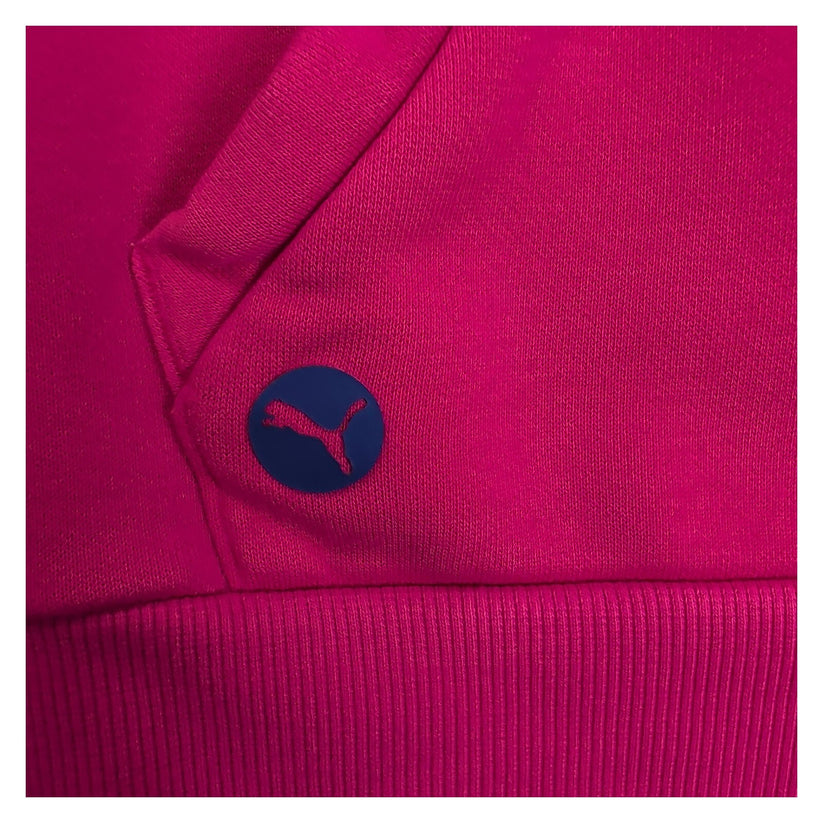 Puma Women's Hot Pink Logo Hoodie UK 10 Cotton Long Sleeve