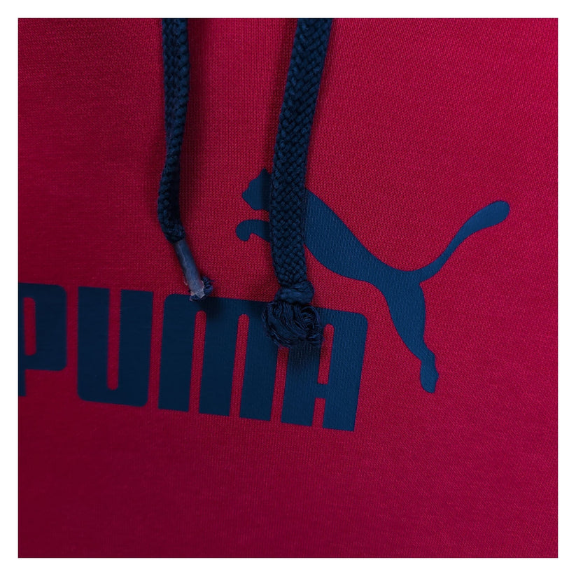 Puma Women's Hot Pink Logo Hoodie UK 10 Cotton Long Sleeve