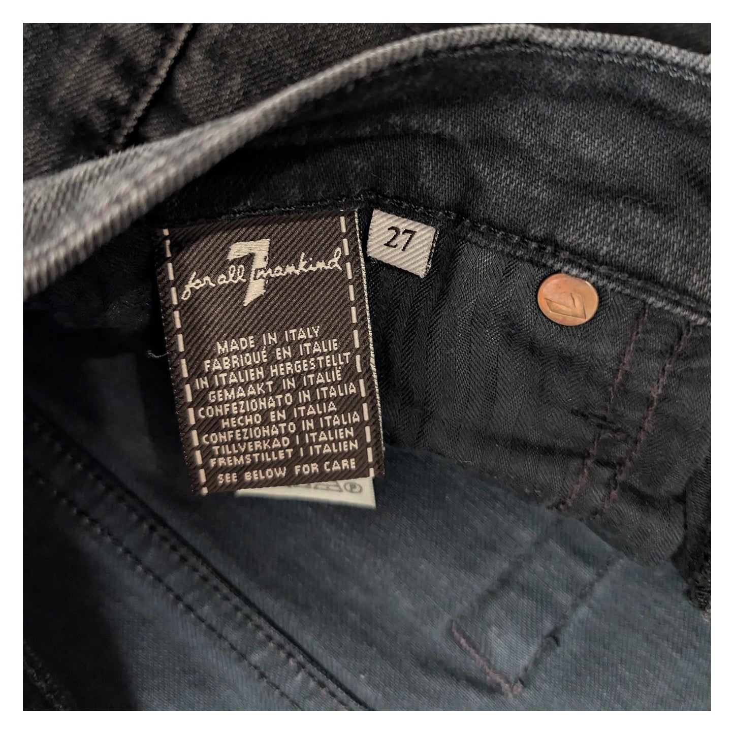 7 for all mankind roxanne womens jeans size 27 black skinny stretch by 7 For All Mankind – JEANS | RewearableUK