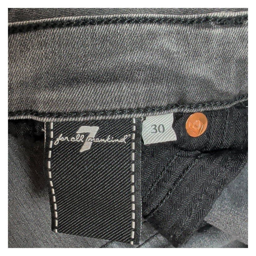 7 for all mankind womens grey faded slim skinny stretch denim jeans size w30 by 7 For All Mankind – JEANS | RewearableUK