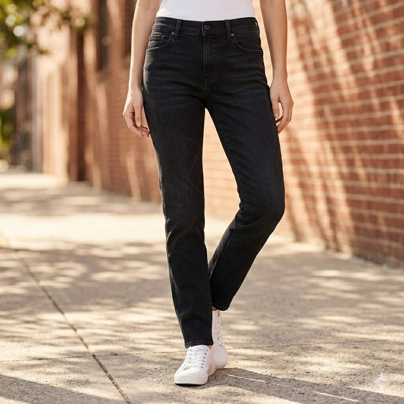 7 for all mankind womens relaxed skinny slim illusion black jeans size 28 by 7 For All Mankind – JEANS | RewearableUK