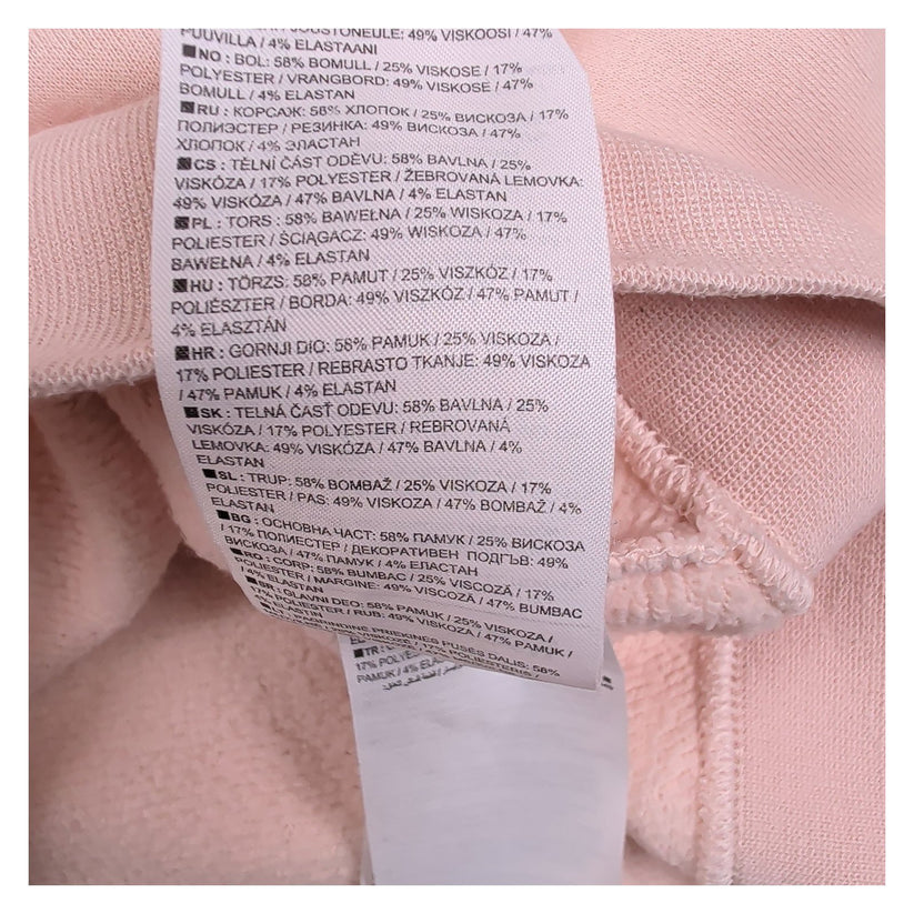 Nike Air Womens Pink Cropped Sweatshirt Size S Rose Gold Logo Back Zip