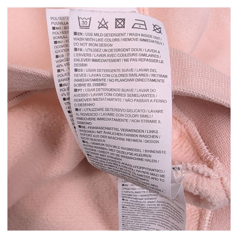 Nike Air Womens Pink Cropped Sweatshirt Size S Rose Gold Logo Back Zip
