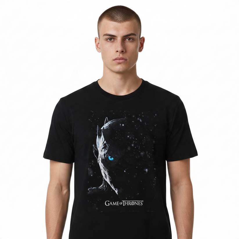 Game of Thrones Night King Black Graphic T-Shirt XL Unisex HBO Official