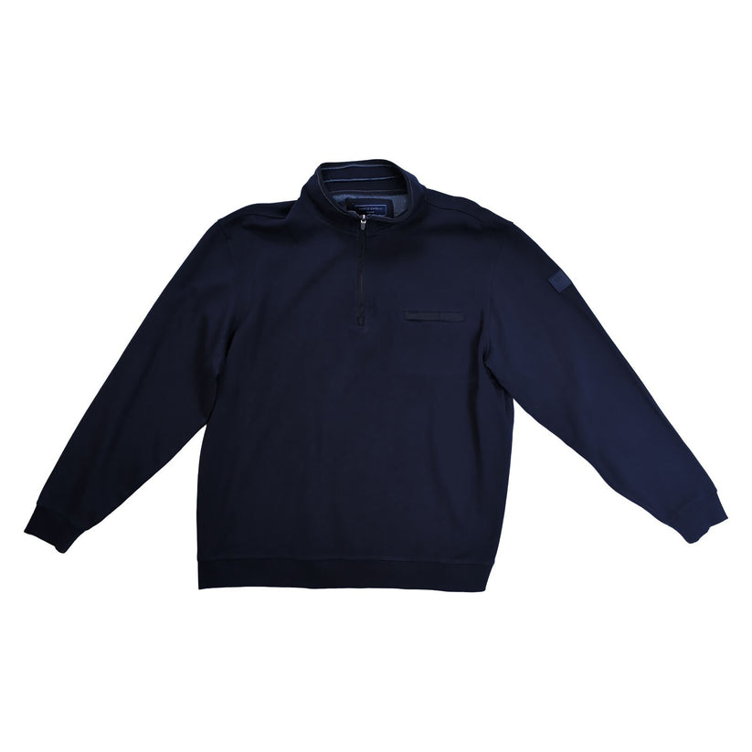 Marco Capelli Firenze Men's Navy Quarter Zip Sweatshirt XXL Funnel Neck Cotton