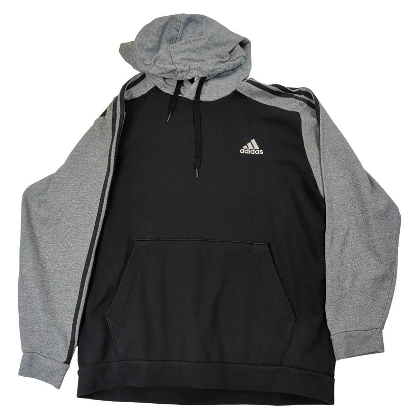 adidas Men's Colourblock Hoodie XL Black Grey – product photo 1 | RewearableUK