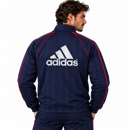 adidas Men's Navy Track Jacket S, Made in Japan Embroidered Graphic – Track Jacket product photo 2 | RewearableUK