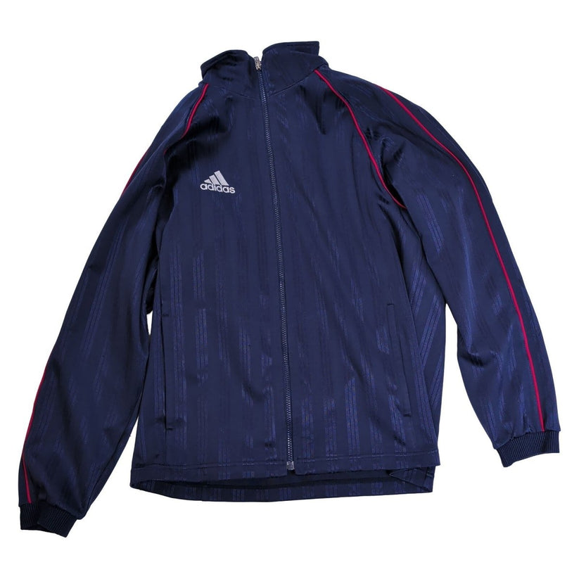 adidas Mens Track Jacket Size S Navy Blue Red Piping Full Zip Made in Japan – product photo 3 | RewearableUK