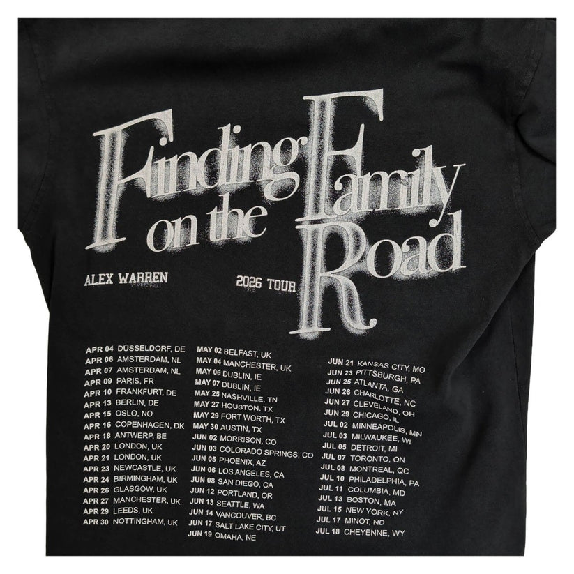 Alex Warren Finding Family On The Road 2026 Tour T-Shirt M Black Double Sided – product photo 3 | RewearableUK
