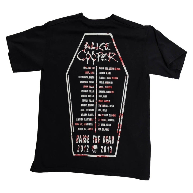Alice Cooper Raise The Dead 2012 2013 Tour T-Shirt S Black Double Sided Rock – product photo 2 | RewearableUK