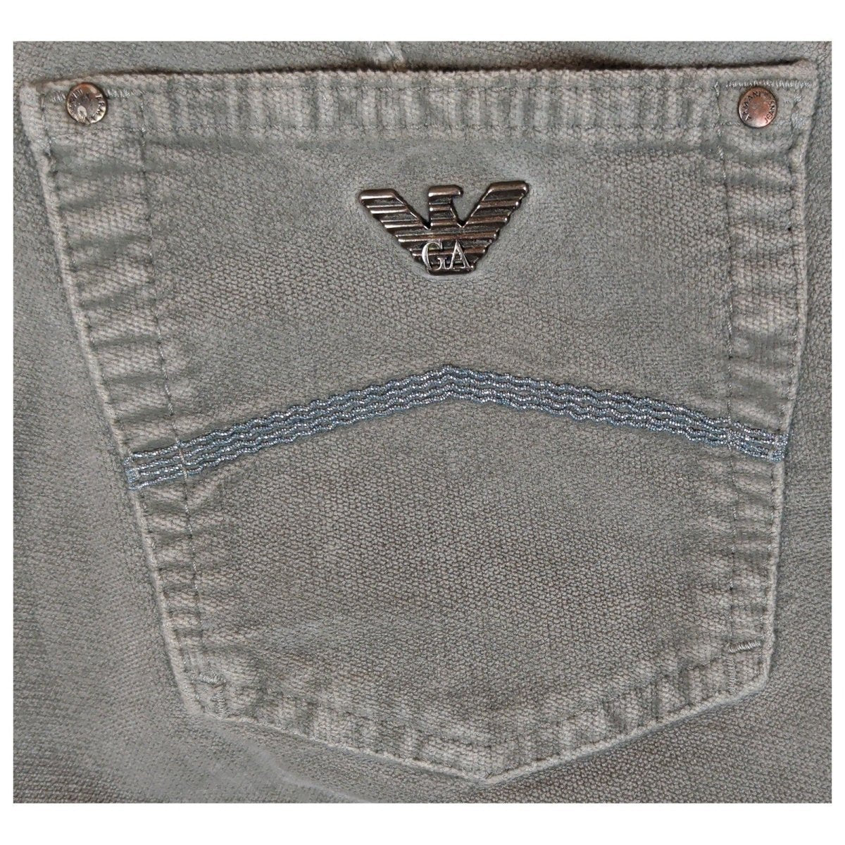 Armani Jeans AJ Women’s Trousers W29 Grey Cotton Stretch Straight Leg – product photo 9 | RewearableUK