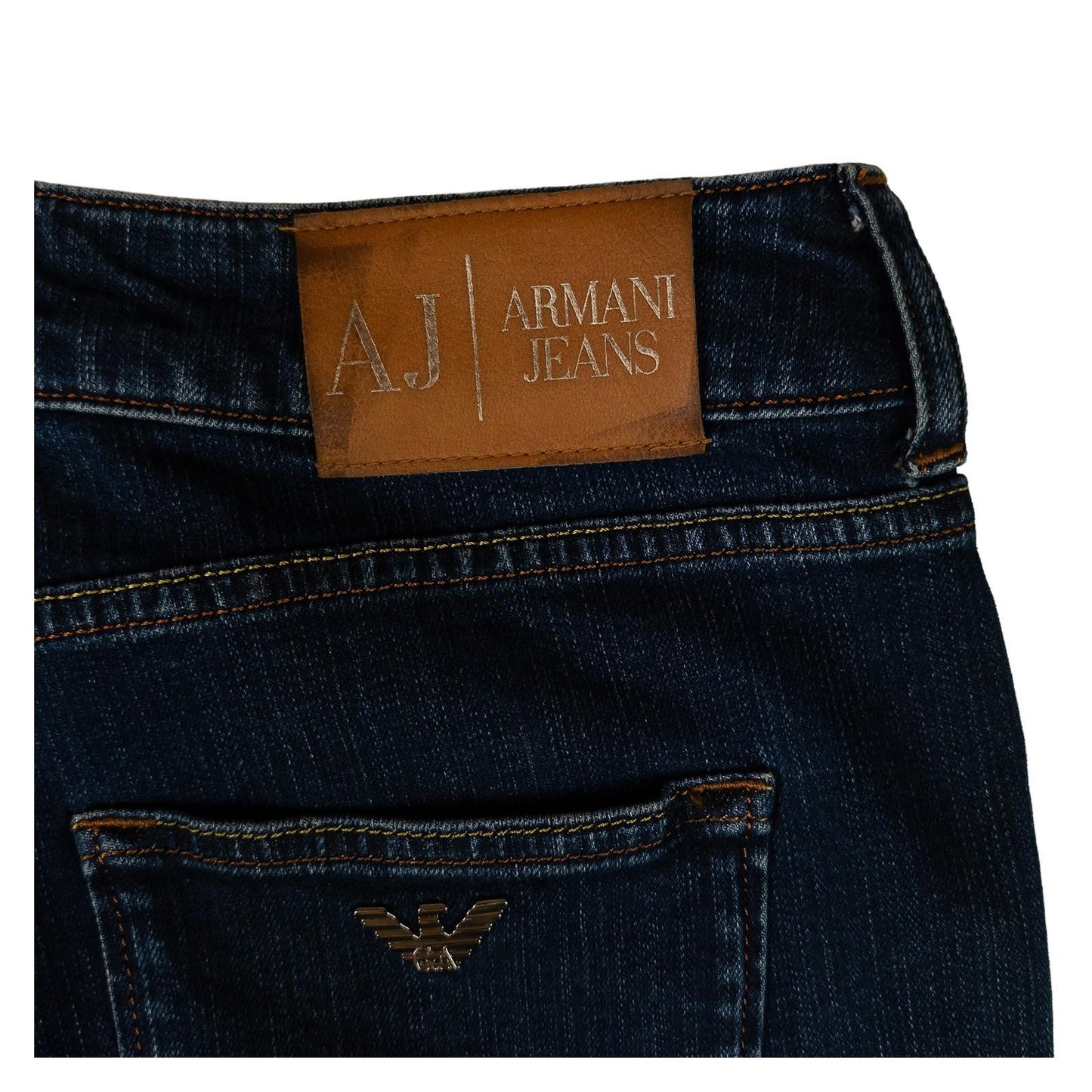 Armani Jeans Women's Skinny Jeans W30 Dark Blue Metal Eagle Logo Stretch Denim by Armani Jeans – | RewearableUK