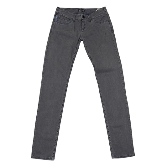 Armani Jeans Women's Slim Straight W28 Grey Zip Pockets Stretch Denim Authentic by Armani Jeans – | RewearableUK