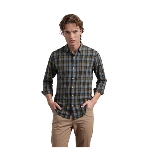 United Colors Of Benetton Benetton Mens Shirt 15.5 M Medium Multicoloured Check Long Sleeve Cotton Used shirt RewearableUK