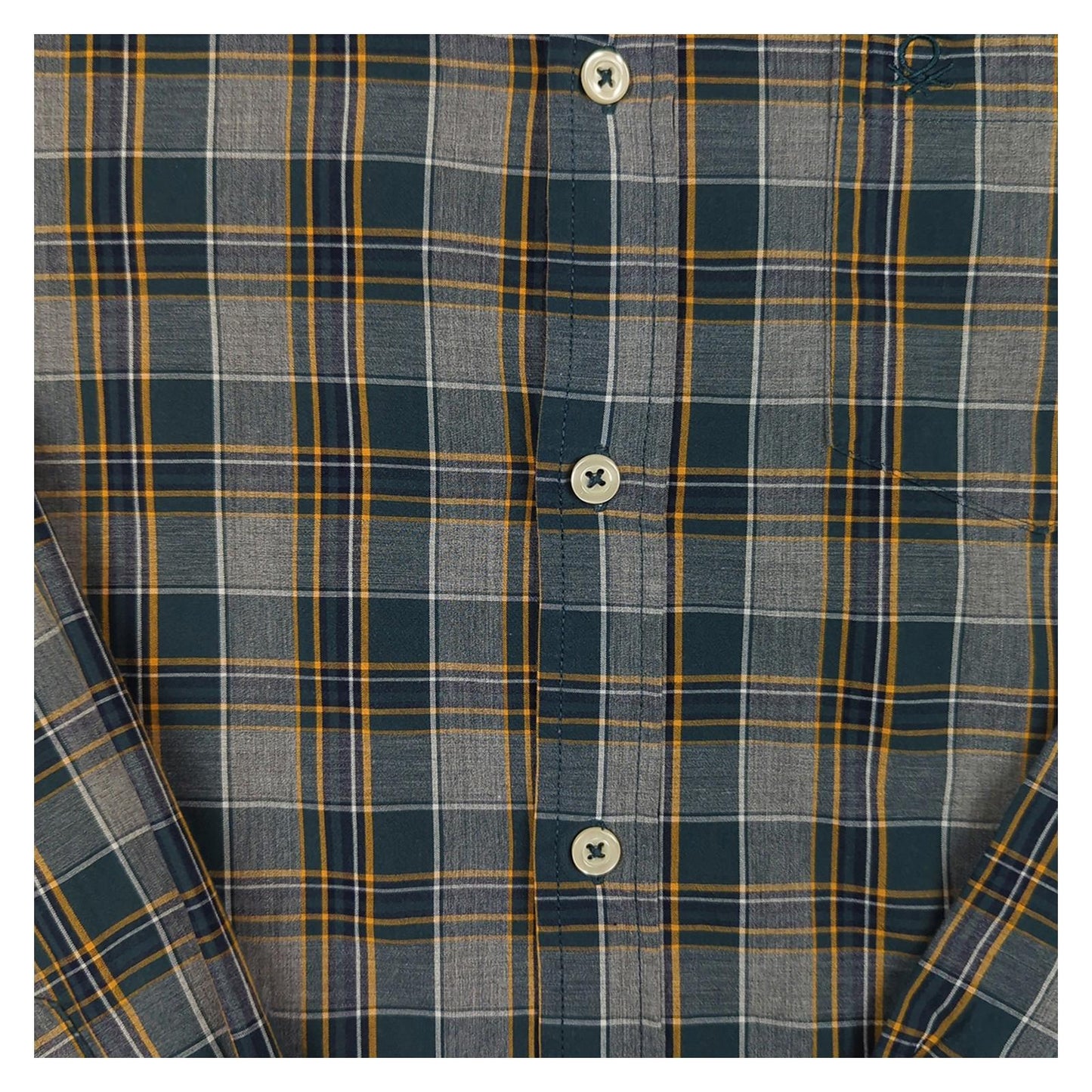 United Colors Of Benetton Benetton Mens Shirt 15.5 M Medium Multicoloured Check Long Sleeve Cotton Used shirt RewearableUK