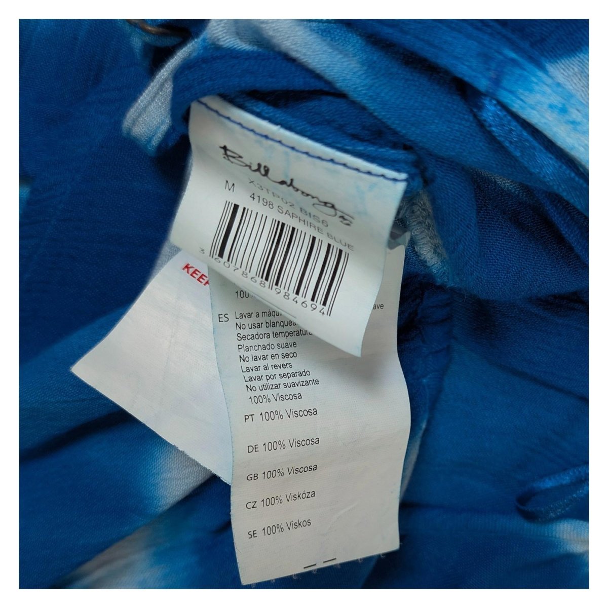 billabong womens blue tie dye strappy cami top size m viscose summer by Billabong – | RewearableUK