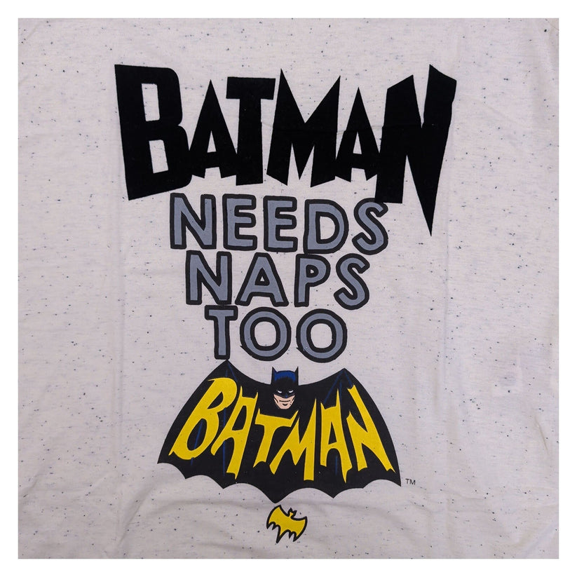 DC Comics Batman Needs Naps Too Women's Lounge T-Shirt M UK 10-12 V Neck