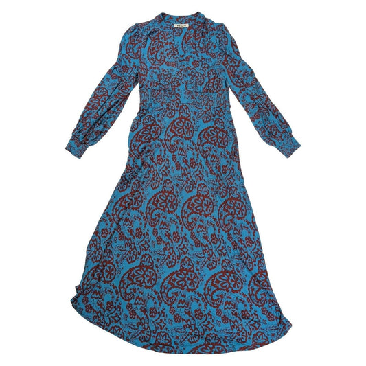 Boden Ivy Smocked Midi Dress UK 14R Blue Paisley EcoVero Jersey D1034 – product photo 1 | RewearableUK