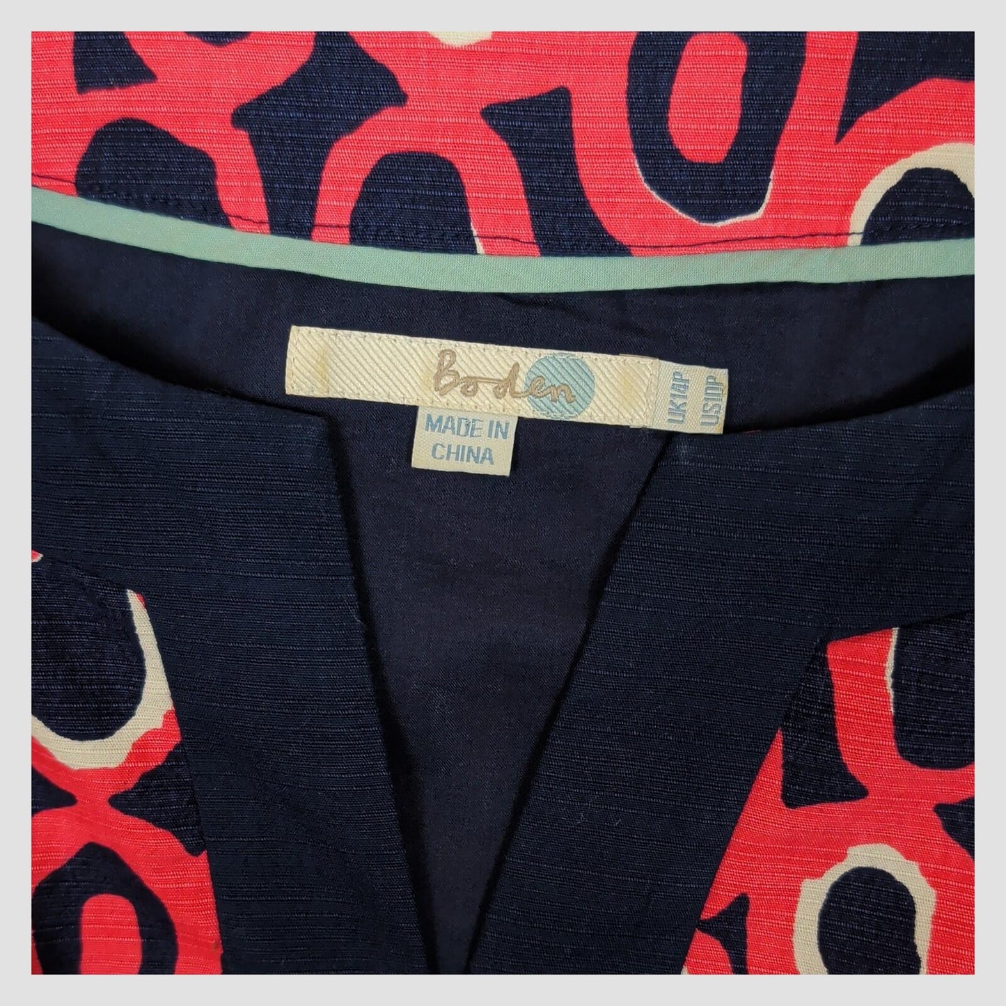 Boden Pink Navy Printed Sleeveless Shift Dress UK 14P US 10P Knee Length by Boden – DRESSING | RewearableUK
