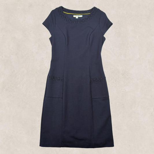 Boden Womens Navy Blue Lace Trim Shift Dress UK 10 Smart Casual Midi by Boden – DRESSING | RewearableUK