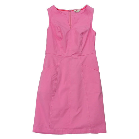 Boden Womens Pink Cotton Stretch Shift Dress UK 10R Sleeveless Pockets – product photo 1 | RewearableUK