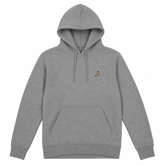 Brave Soul Mens Grey Pullover Hoodie Size L Embroidered Banana Logo Sweatshirt – product photo 1 | RewearableUK