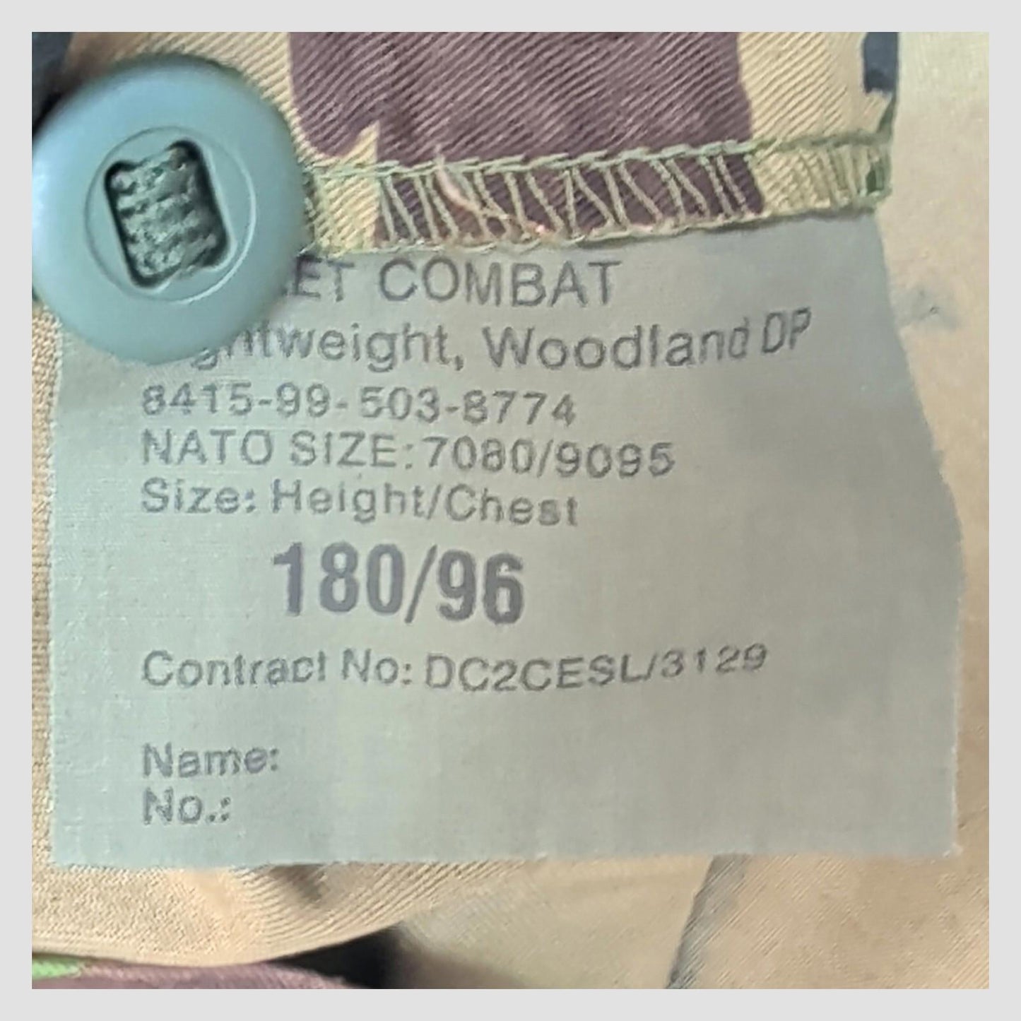 British Army DPM Combat Jacket Medium Long 180/96 Woodland Camo UK Patch by RewearableUK – | RewearableUK
