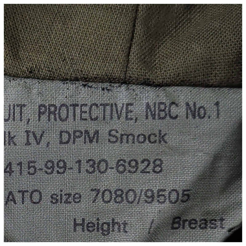 British Army DPM NBC MK IV Protective Smock 7080/9505 M/L – product photo 3 | RewearableUK