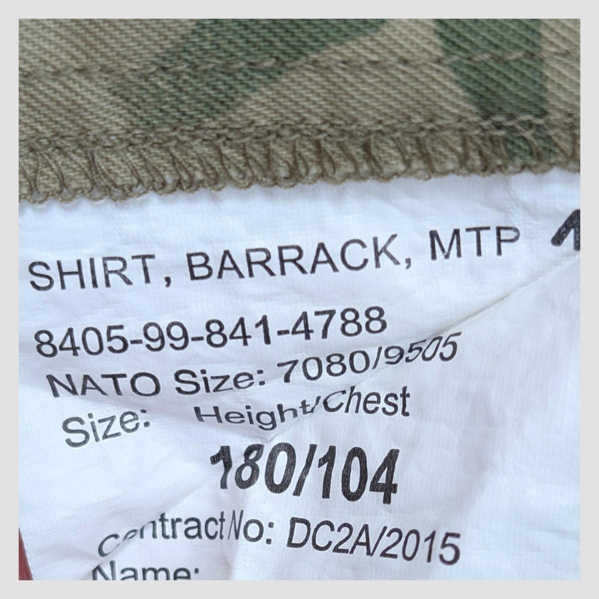 british army surplus mtp camo barrack combat shirt mens size 180 104 large by RewearableUK – | RewearableUK
