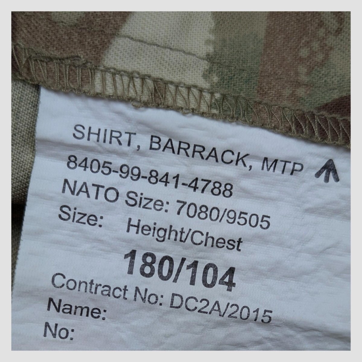 british army surplus mtp camo barrack combat shirt mens size large 180 104 by RewearableUK – | RewearableUK