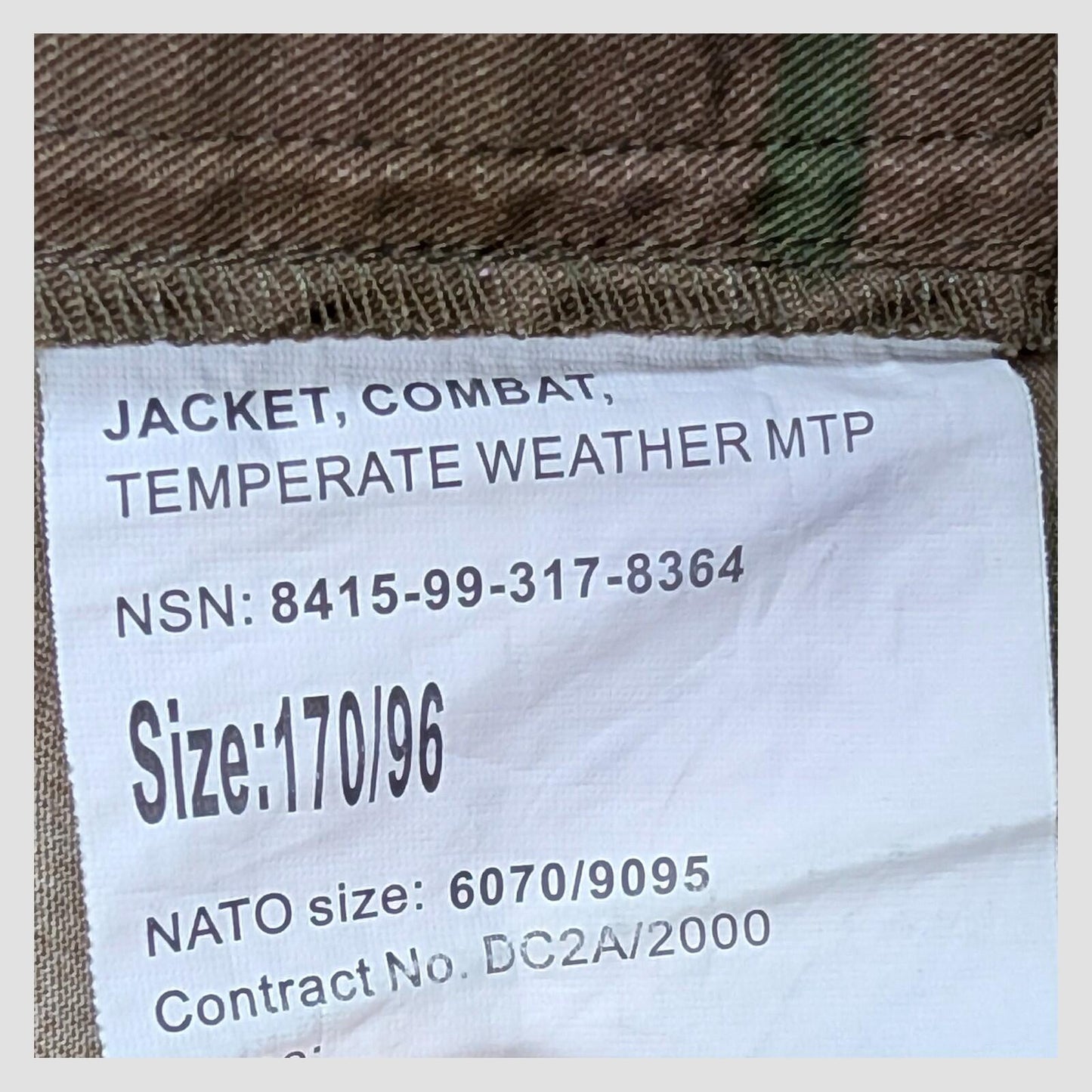 British Army Temperate Weather MTP Combat Jacket 170/96 Camo Shirt by RewearableUK – | RewearableUK
