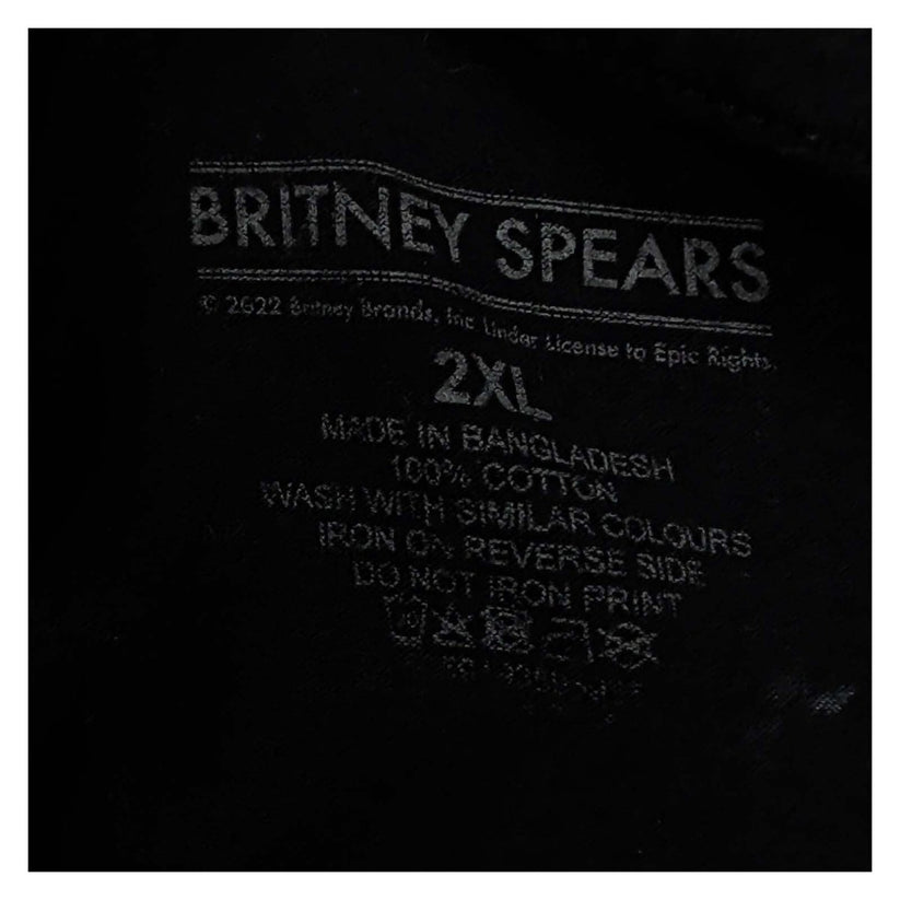 Britney Spears 2022 T-Shirt 2XL Black Pink Acid Wash Official Pop Music Tee – product photo 3 | RewearableUK