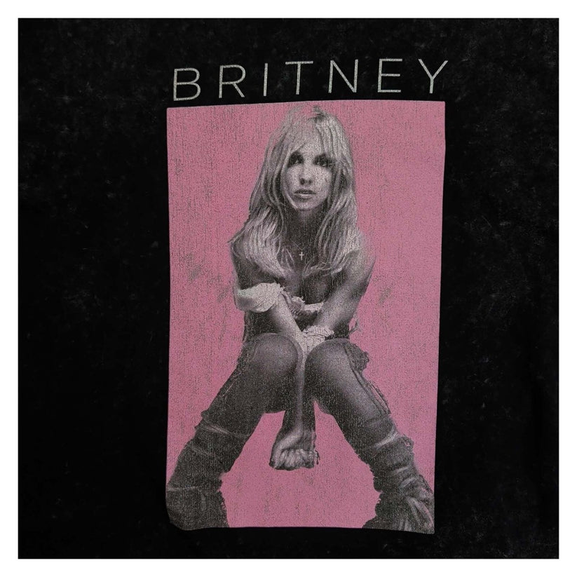Britney Spears 2022 T-Shirt 2XL Black Pink Acid Wash Official Pop Music Tee – product photo 2 | RewearableUK