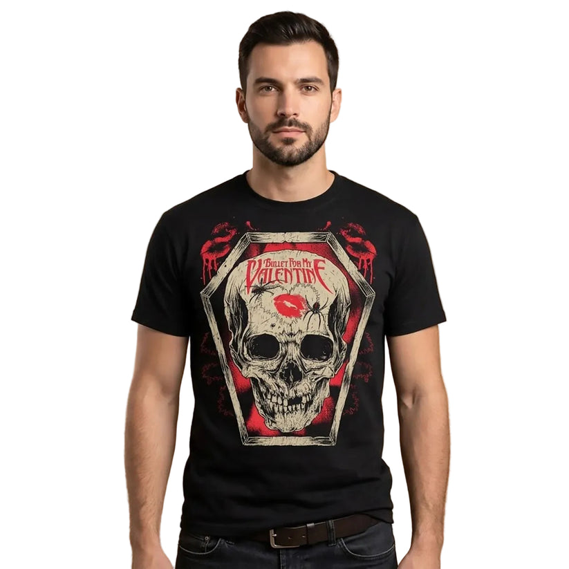 Bullet For My Valentine 2010 Tour T-Shirt M Black Fruit of the Loom – Music T-Shirt product photo 1 | RewearableUK