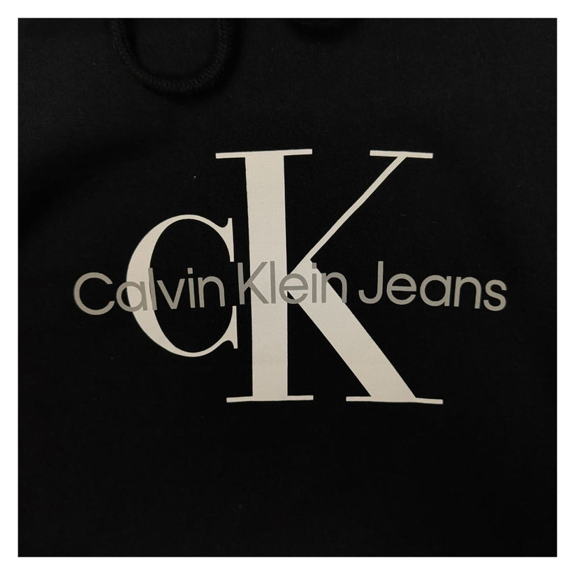 Calvin Klein Jeans CK Logo Black Pullover Hoodie Size S Cotton Sweatshirt – product photo 3 | RewearableUK