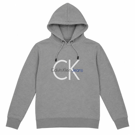 Calvin Klein Jeans CK Logo Grey Marl Pullover Hoodie Sweatshirt Size L – product photo 1 | RewearableUK