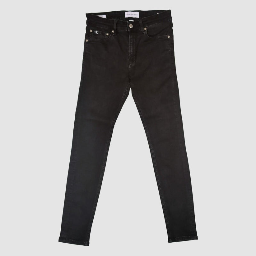 calvin klein jeans mens black super skinny stretch jeans w30 l30 by Calvin Klein – JEANS | RewearableUK
