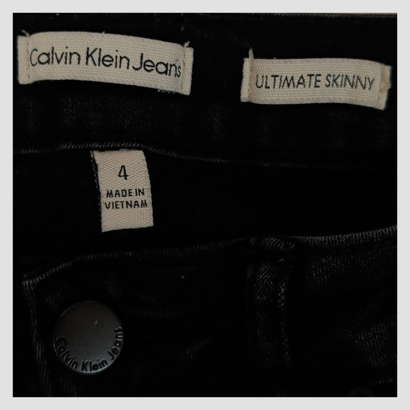 calvin klein jeans ultimate skinny womens black denim trousers size 4 casual by Calvin Klein – JEANS | RewearableUK