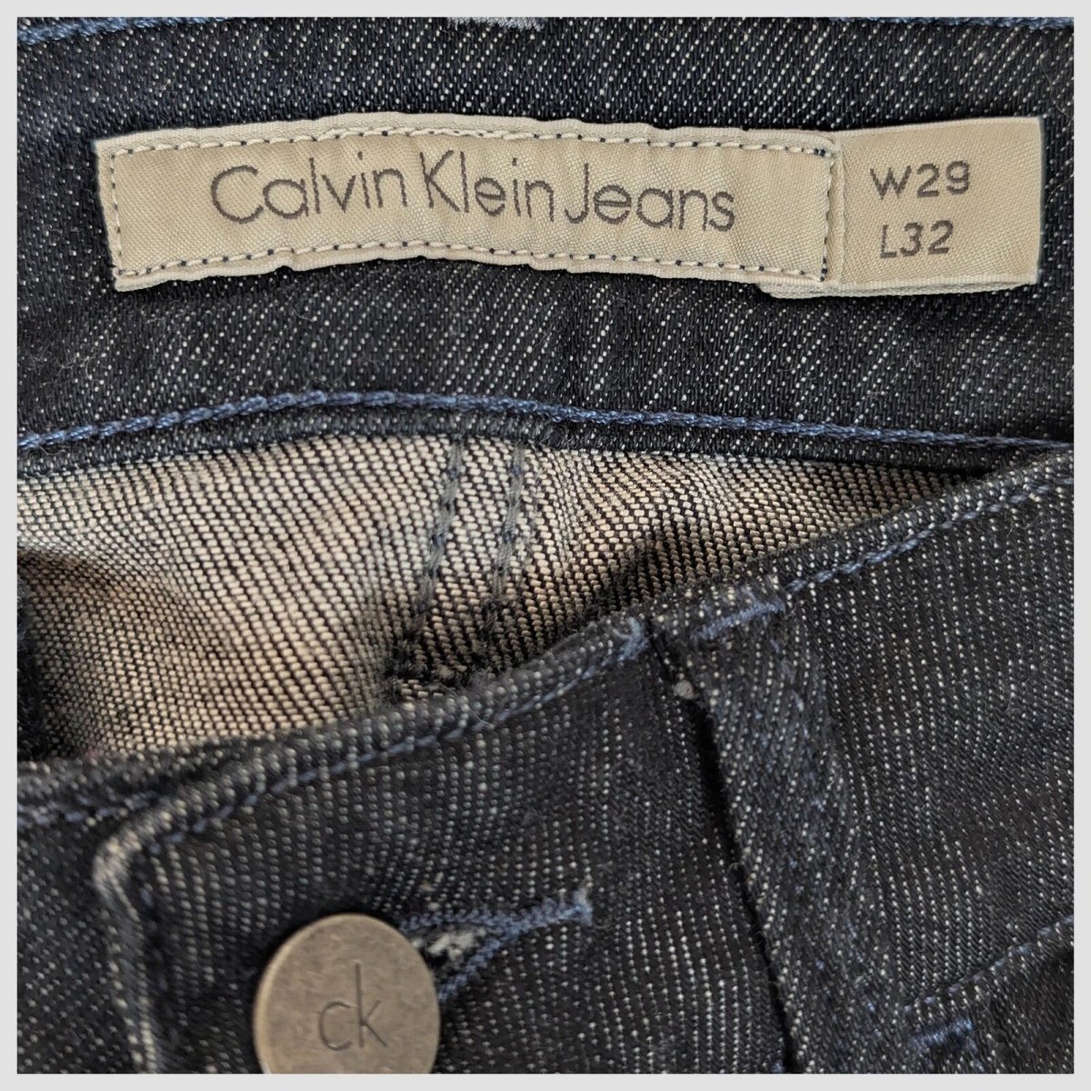 calvin klein jeans womens dark blue wash slim fit denim jeans size w29 l32 by Calvin Klein – | RewearableUK