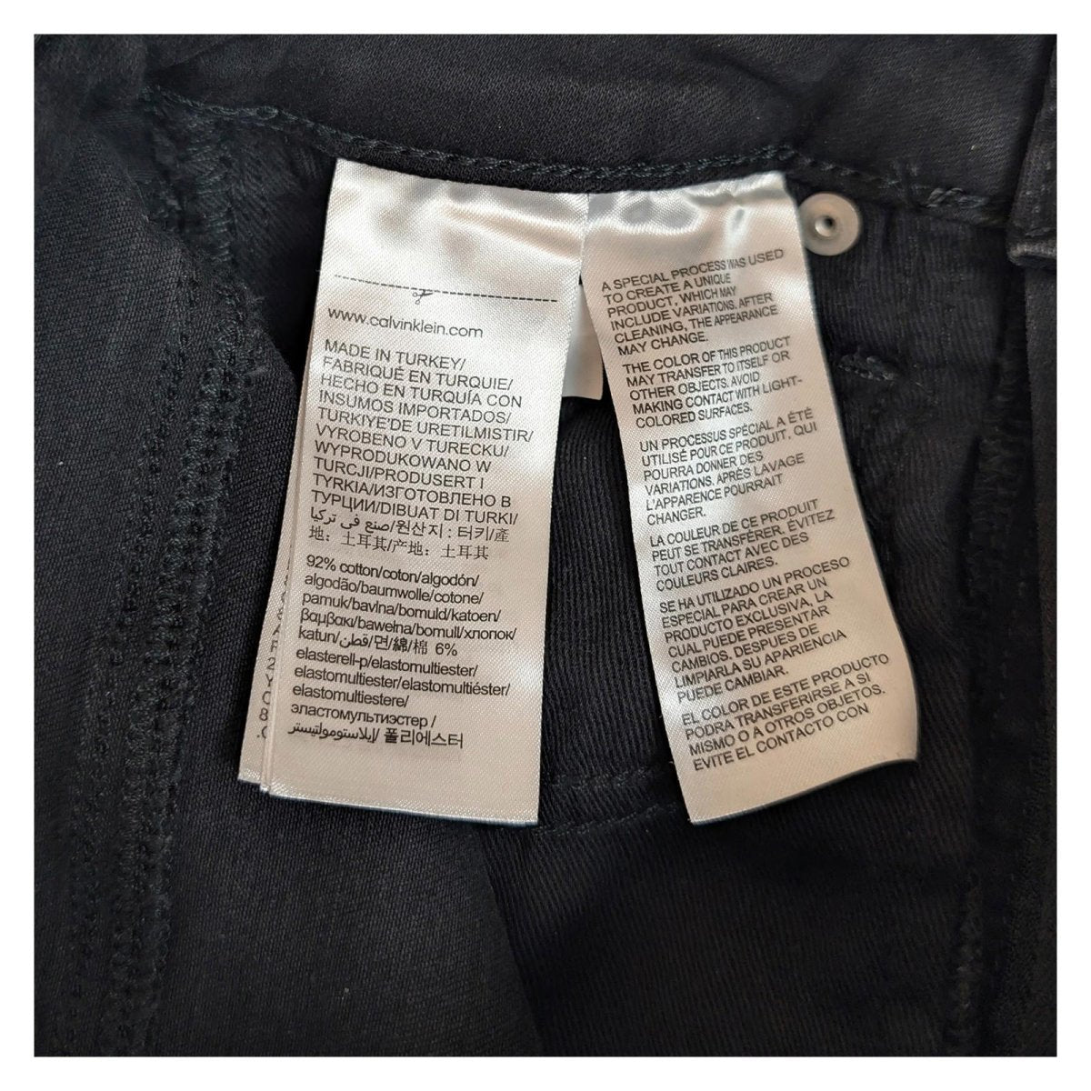 Calvin Klein Jeans Women's High Rise Skinny W25 L30 Black Side Logo Tape Stretch by Calvin Klein – | RewearableUK