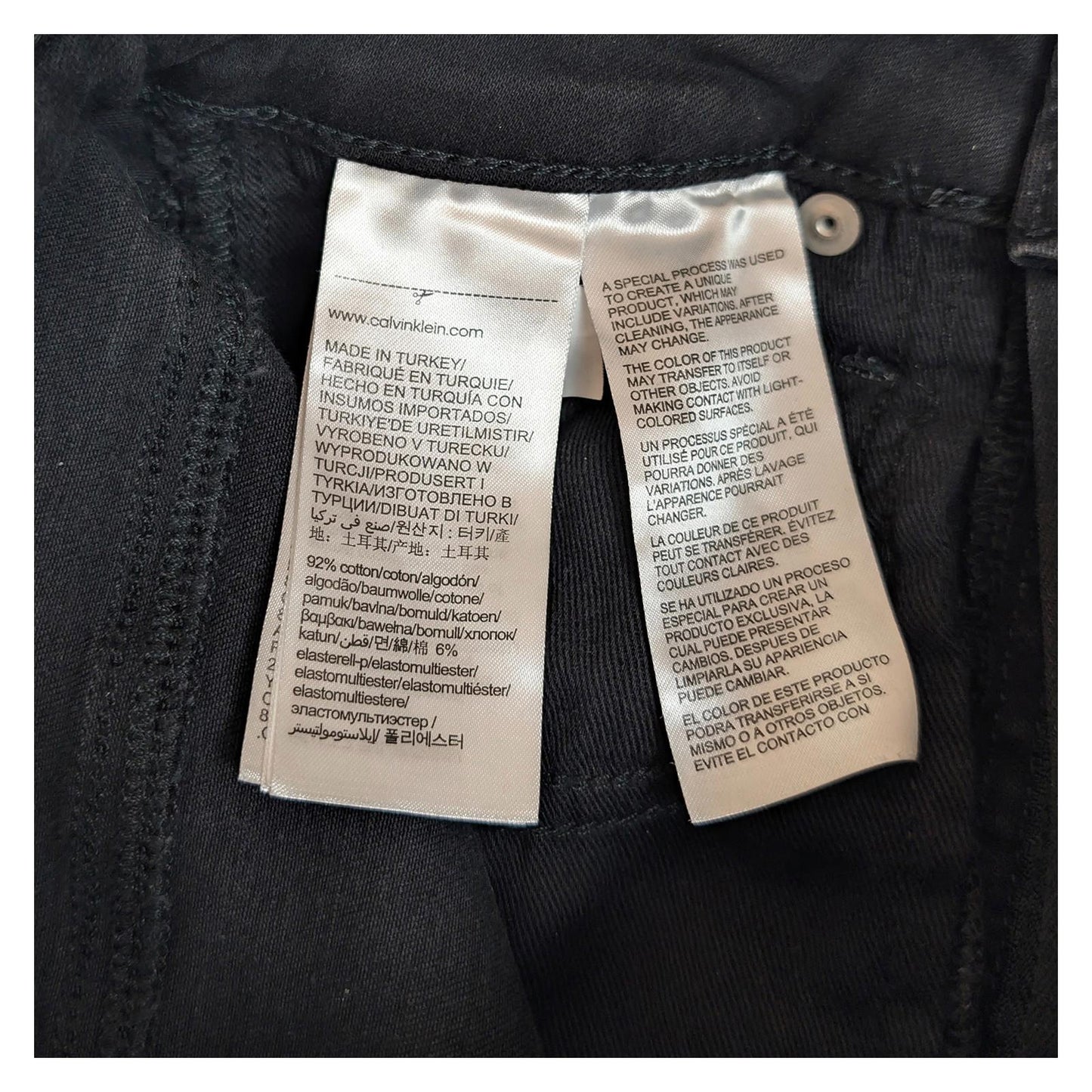 Calvin Klein Jeans Women's High Rise Skinny W25 L30 Black Side Logo Tape Stretch by Calvin Klein – | RewearableUK