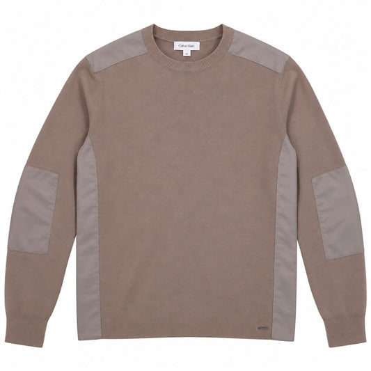 Calvin Klein Men's Brown Panel Jumper L Neck Holes - product photo 1
